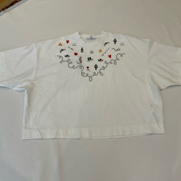 Rare Ganni Western Theme Loose Shirt Size M/L - Picture 6 of 12